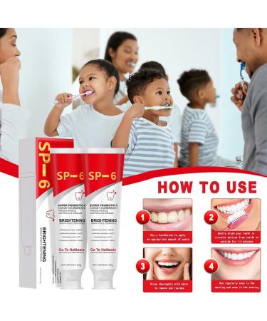 Dentifrice Blanchissant 2pcs Sp6 Dentifrice SP-6 Dentifrice Probiotique Blanchissant SP6 Dentifrice Probiotique Nettoyage en Profondeur Haleine Fra che Soin Complet des Dents et Gencives - Buy Online on GoSupps.com