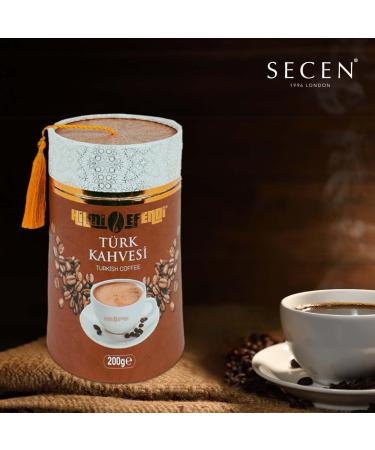 HILMI EFENDI - Turkish Coffee 200 Gr Ground Premium Ground Turkish Coffee Traditional Turkish Coffee 200 g Gift Boxed Roasted Arabica Coffee - Buy Online on GoSupps.com