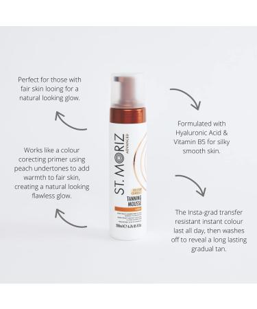 Storiz Advanced Color Correcting Tanning Mousse - Hyaluronic Acid & Vitamin B5 | Quick Drying Vegan Fake Tan | Light 200ml - Shop Internationally - Buy Online on GoSupps.com