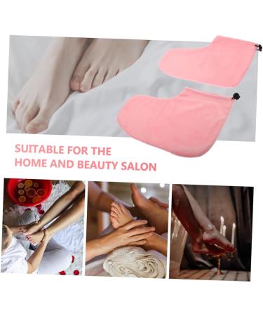 FRCOLOR 2 Pairs Wax Therapy Warm Foot Cover Heel Socks Foot Treatment Wrapping Cover Beauty Paraffin Wax Paraffin Bath Foot Bags Paraffin Wax Work Gloves Paraffin Bath Foot Cover Cotton - Buy Online on GoSupps.com