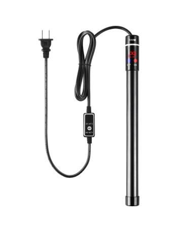 MQ Titanium Alloy 200/300/500W Aquarium Heater for Salt and Fresh Water, Digital LED Display Submersible Heater with External Thermostat Controller 500W for 70-80 Gallon Tank