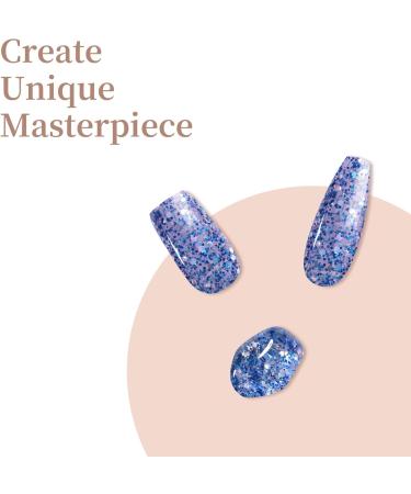 Maychao 15ML Purple Blue Glitter Gel Nail Polish | Soak Off UV LED Sequins Gel | DIY Manicure Salon at Home - Buy Online on GoSupps.com