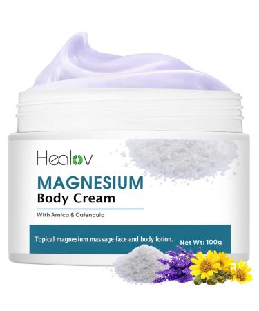 Magnesium Lotion Pure Soothing Magnesium Cream for Relaxation Better Sleep Muscle Health Leg & Joint Care Topical Magnesium Lavender Butter for Sleep Aid Non-Greasy Safe Easy to Use