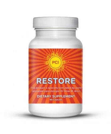 PCI Restore Herbal Remedy - All-Natural GI Detox Toxin Filter Promotes Regularity Dietary Supplement Developed by Dr. Omar Amin for Optimal Health and Wellness- 60 Capsules