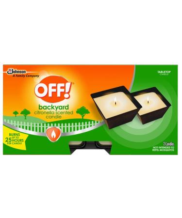 OFF! Backyard Citronella Scented Candle, Ambiance Enhancing Centerpiece, Burns for up to 25 Hours, 16 oz ( Pack of 2)