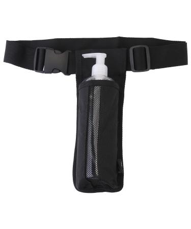 Massage Bottle Lotion Oil Holster Belt Single Bottle Massage Cream Holster Adjustable Sturdy Massage Lotion Oil Bottle Holder Waist Belt (Bag Only)(One Bottle Black)