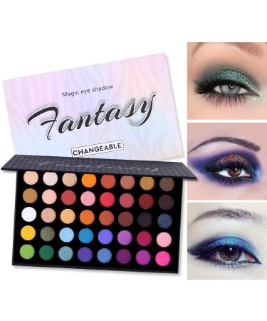 Colorful Eyeshadow Palette - 40 Shades Matte Shimmer Metallic Eye Shadow - Professional Highly Pigmented Makeup Contour - Warm Natural Bronze Smoky Cosmetic - Buy Online on GoSupps.com