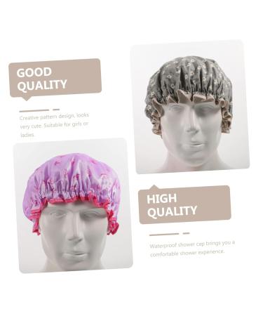 Hemoton 2pcs Satin Turban & Plastic Shower Cap Set for Women | Bath Hat & Hair Protector - PEVA Lined - Buy Online on GoSupps.com