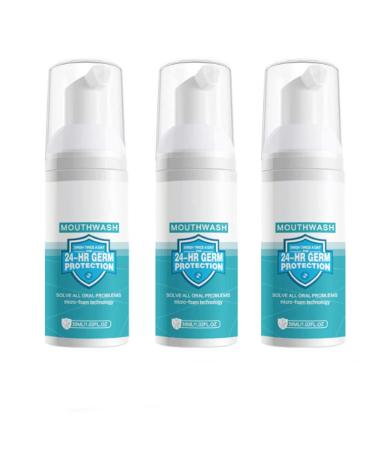 3pcs Mouthwash Toothpaste Foam  Mouthwash  Calculus Removal  Healing Mouth Ulcers  Stain Removal  Natural Mouthwash  Fresh Breath Deep Cleaning Women Men