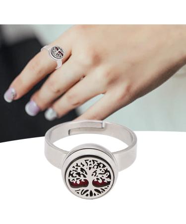 Stainless Steel Diffusorringe for Essential Oils | Aesthetic Aromatherapy Jewelry for Women & Girls | Portable Gift Idea (R36-3) - Buy Online on GoSupps.com