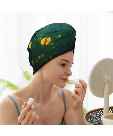 Super Absorbent Jelly Fish Microfiber Hair Towel Wrap for Women | Quick Dry Coral Velvet Cap for Long Curly & Thick Hair - Buy Online on GoSupps.com