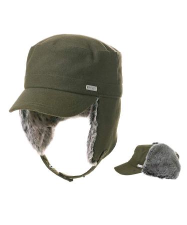 Jeff & Aimy Unisex Winter Elmer Fudd Earflap Trapper Hunting Ski Hat Baseball Cap 54-62CM 99707#olivegreen X-Large