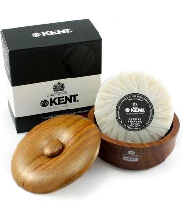 Kent SB6 Dark Wood Shaving Bowl with soap - Buy Online on GoSupps.com