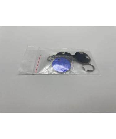 Personalized Dog Brand Pocket with Push Button - Engraved Synthetic Leather Tags in Blue Black Red Yellow | 30mm Control Space - Buy Online on GoSupps.com