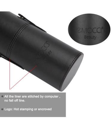 Buy A-Cup Black PU Leather Makeup Brush Holder | Travel Cosmetic Organizer - Stylish & Durable - Buy Online on GoSupps.com