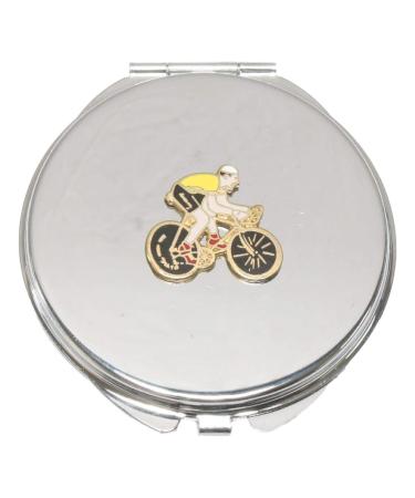 Cyclist Enamel Compact Mirror Handbag Gift With Free Engraving 96