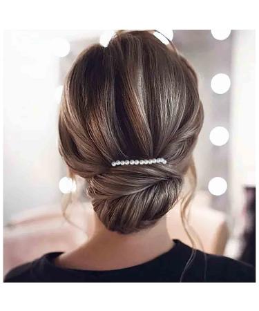 Dervivea French Pearl Hair Comb Pin Bridal Pearl Hair Combs Vintage Pearl Side Comb Hair Piece Weddings Pearl Hair Comb Decorative Hair Accessories for Women and Girls Headdress (A)