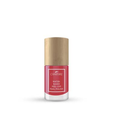 LaNature water-based nail polish - Chili Red - VEGAN - Waterbased Peel-Off Nail Polish - Red Poppy 10 ml