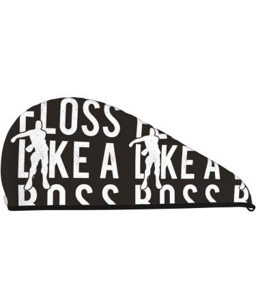 Floss Like a Boss Microfiber Hair Towel - Super Absorbent Coral Velvet Wrap for Long Curly & Thick Hair - Buy Online on GoSupps.com