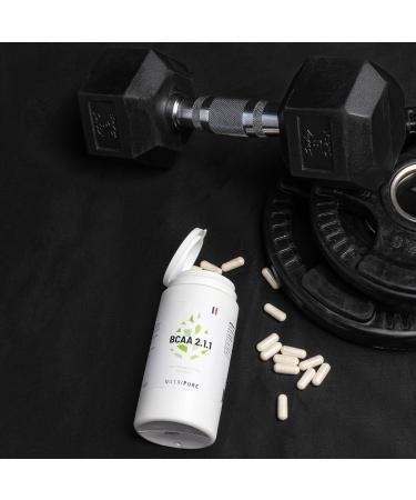 Nutripure | BCAA 2.1.1 Vegan 100% Pure | Natural & Vegetable Origin | Essential Amino Acids Ideal for Bodybuilding and Endurance During Exercise | 180 Capsules | Made in France - Buy Online on GoSupps.com