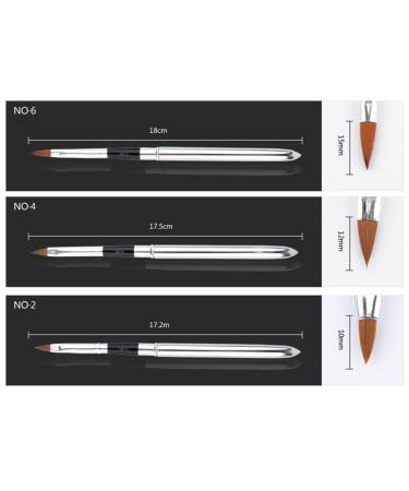 Gracelaza 6pcs Nail Art Brush Set - Professional Paint Brush Pen Set for UV Gel & Acrylic Nail Design - Buy Online on GoSupps.com