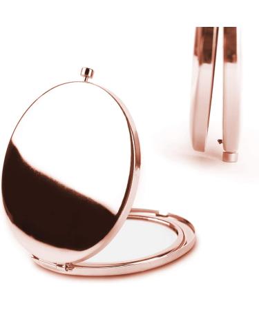 Dynippy Round Rose Gold Compact Mirror - Double-Sided Magnification for Woman, Mother, Kids - Portable Hand Mirror - Great Gift (Eiffel Tower) - Buy Online on GoSupps.com
