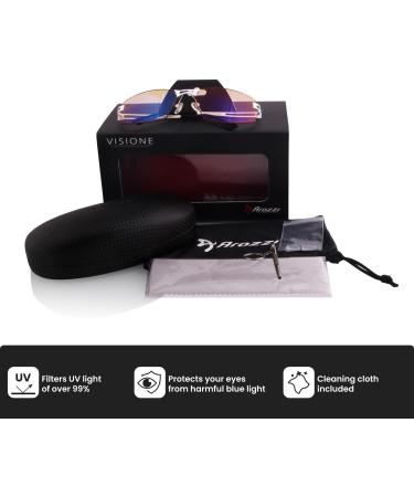 Buy Arozzi Visione VX-600 Gaming Glasses - Anti-Glare UV & Blue Light Protection Eye Strain Relief - Comfortable for Gaming - International Shipping Available - Buy Online on GoSupps.com