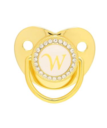 Buy SUNGOOYUE Golden Baby Pacifier 26 Letters Curved Silicone Bling for 6-18 Months with Clips | International Shipping Available - Buy Online on GoSupps.com