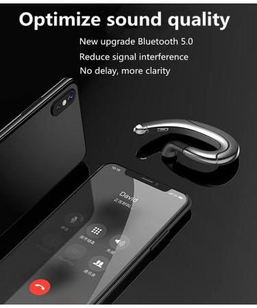 Wireless Bluetooth Headphone with Mic for Cell Phone - Lightweight & Waterproof Earpiece for Business, Office, Sports - Black - Buy Online on GoSupps.com