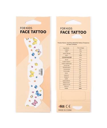 Small Face Tattoos Temporary for Kids - 12 Sheets Butterfly Flower Dinosaur Freckle Stickers | Cute Birthday Party Favors & Fall Festival Makeup for Boys & Girls | Children Christmas Props - Buy Online on GoSupps.com