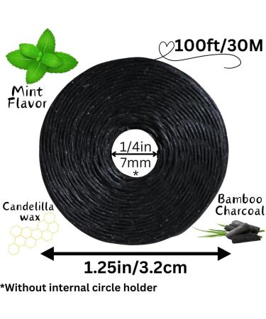 Buy Charcoal Dental Floss with Bamboo Holder | Eco-Friendly Mint Thread for Fresh Breath - International Shipping - Buy Online on GoSupps.com