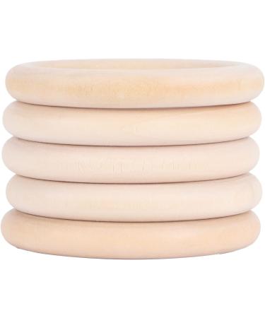 20Pcs 65mm Natural Unfinished Wood Circles for DIY Baby Teether Toys - Buy Online on GoSupps.com
