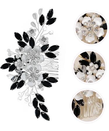 Didiseaon Pearl Flower Comb Leather Hair Tie Wedding Accessory Flower Hair Decor Bridal Hair Decor Bridal Hair Accessories Bra Extenders Wedding Supplies Bride Rhinestones Delicate - Buy Online on GoSupps.com