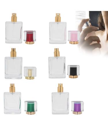 Brrnoo 50 ml of empty perfume bottle 6 pieces of empty vials and spray devices refillable glass perfume bottle of empty spray bottle perfume dust dispenser
