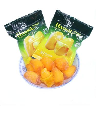 Mango Peelable Candy Mango Soft Candy 50% Juice Content gummy candy Fruit Juice Fudge Peeling Gummy Candy Healthy Desserts Wedding Candies Sweets Instant fruit Snacks Toffee Gummy Candy (200g)