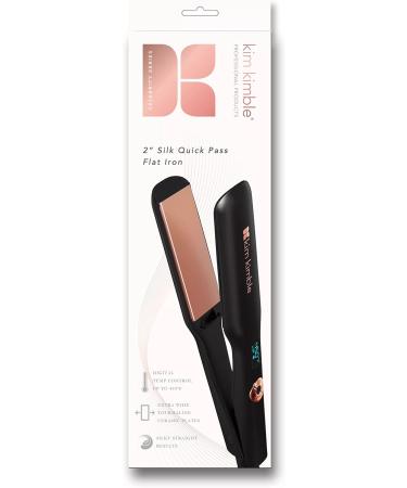 Kim Kimble 2 Inch Digital Flat Iron - Rose Gold | Dual Voltage 110-240V 1hr Automatic Shutoff - International Shipping - Buy Online on GoSupps.com