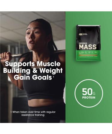 Optimum Nutrition Serious Mass Weight Gainer Protein Powder Mass Gainer Vitamin C and Zinc for Immune Support Creatine Chocolate Peanut Butter 12 Pound (Packaging May Vary) - Buy Online on GoSupps.com