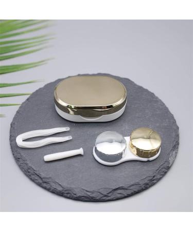 Lentil & Contact Lens Storage Container - Gold Mini Box | Portable Beauty Case for Travel - Buy Online on GoSupps.com
