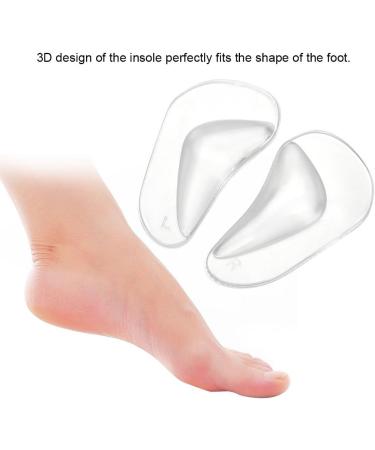 Arch Support Inserts for Men & Women - 2 Pairs Silicone Orthotic Foot Cushions & Insoles - Transparent Shoe Pads for Ultimate Comfort - Buy Online on GoSupps.com