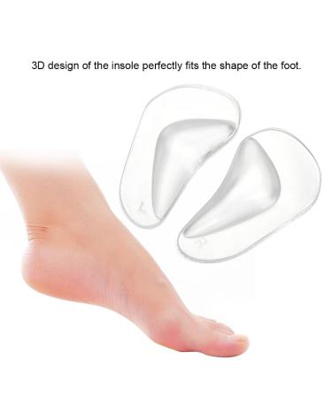 Orthopedic Silicone Foot Vaults - 2 Pairs for Flat Feet & Plantar Fasciitis | Supportive & Transparent Design - International Shipping Available - Buy Online on GoSupps.com