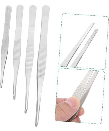Minkissy 4-Part Set Tweezers for Eyelashes & Gardening - Stainless Steel Non-Slip Tools for Precision Planting & Splinter Removal - Buy Online on GoSupps.com