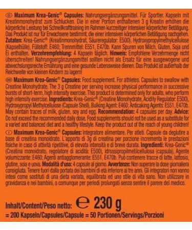 Weider Maximum KRea-genic Creatine Capsules - High Dose Double Buffered Creatine Monohydrate for Enhanced Workout Power & Muscle Growth - 200 Capsules - Buy Online on GoSupps.com