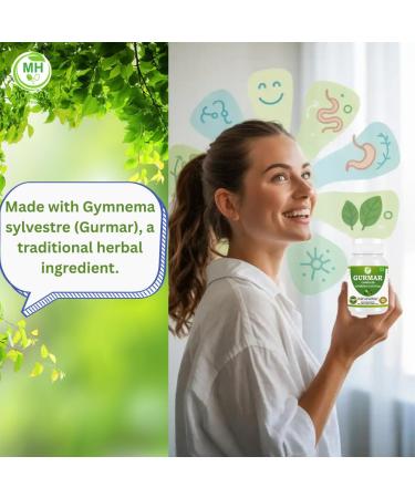 Morsan Healthcare Gurmar (Gymnema sylvestre) Capsules 500mg | 60 Vegan Capsules | Natural Himalayan Extract | Pure Herbal Supplement | Traditional Ayurvedic Herb | Plant-Based | Pack of 2 - Buy Online on GoSupps.com