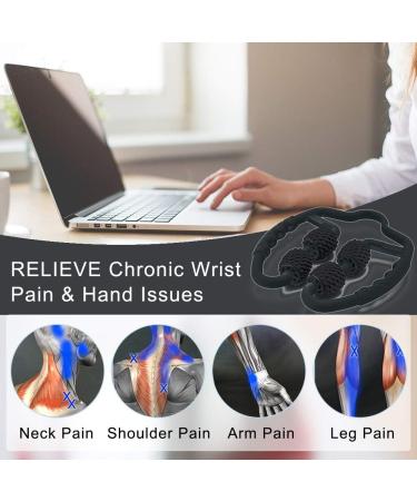 StrongTek Trigger Point Roller Massager for Forearm, Elbow, Hand, Arm, and Leg - Deep Tissue Self Massage for Golfer & Tennis Elbow Treatment - Athlete Muscle Pain Relief - Black - Buy Online on GoSupps.com