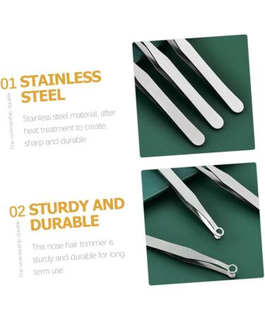 NOLITOY Round Nose Hair Clip Set - Stainless Steel Nose Hair Grooming Tool for Men & Women | Safe & Effective Nose Hair Remover - Buy Online on GoSupps.com