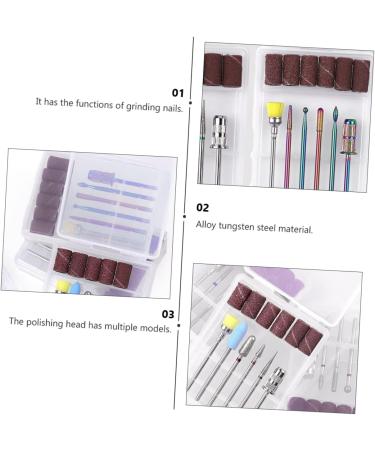 Sosoport 1 Set Nail Polisher Professional Nail Drill Nail Drill Bit Nail Drill Sanding Bands Nail Grinding Head Nail Sand Bands Nail Tools Stainless Steel. Silicone. Quartz. Ceramics 7.1x5.7cm As Shown - Buy Online on GoSupps.com