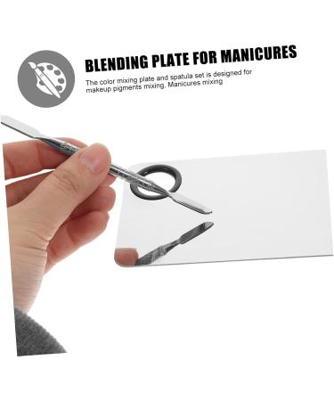 Healeved Cosmetic Mixing Plate Set - Makeup Palette & Foundation Blending Tray for Manicures - Metal Mixing Tool (14.9x10x0.3cm) - International Shipping Available - Buy Online on GoSupps.com