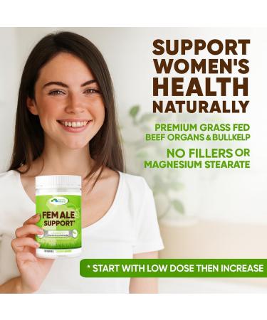 GRASSLAND NUTRITION 100% Organic Australian: Female Support Beef Organ Blend - High in CoQ10 B12 Iodine (180 Capsules) - Buy Online on GoSupps.com