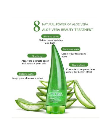 Aloe Vera 99% Essence Gel Cream Soothing Moisturizer for Acne & After-Sun Repair 260ml - Buy Online on GoSupps.com