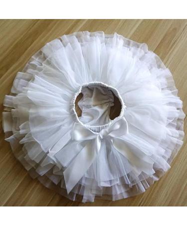 PythJooh Newborn Baby Girl Tutu Bloomers Skirt Headband Set - White, 0-6 Months - Buy Online on GoSupps.com